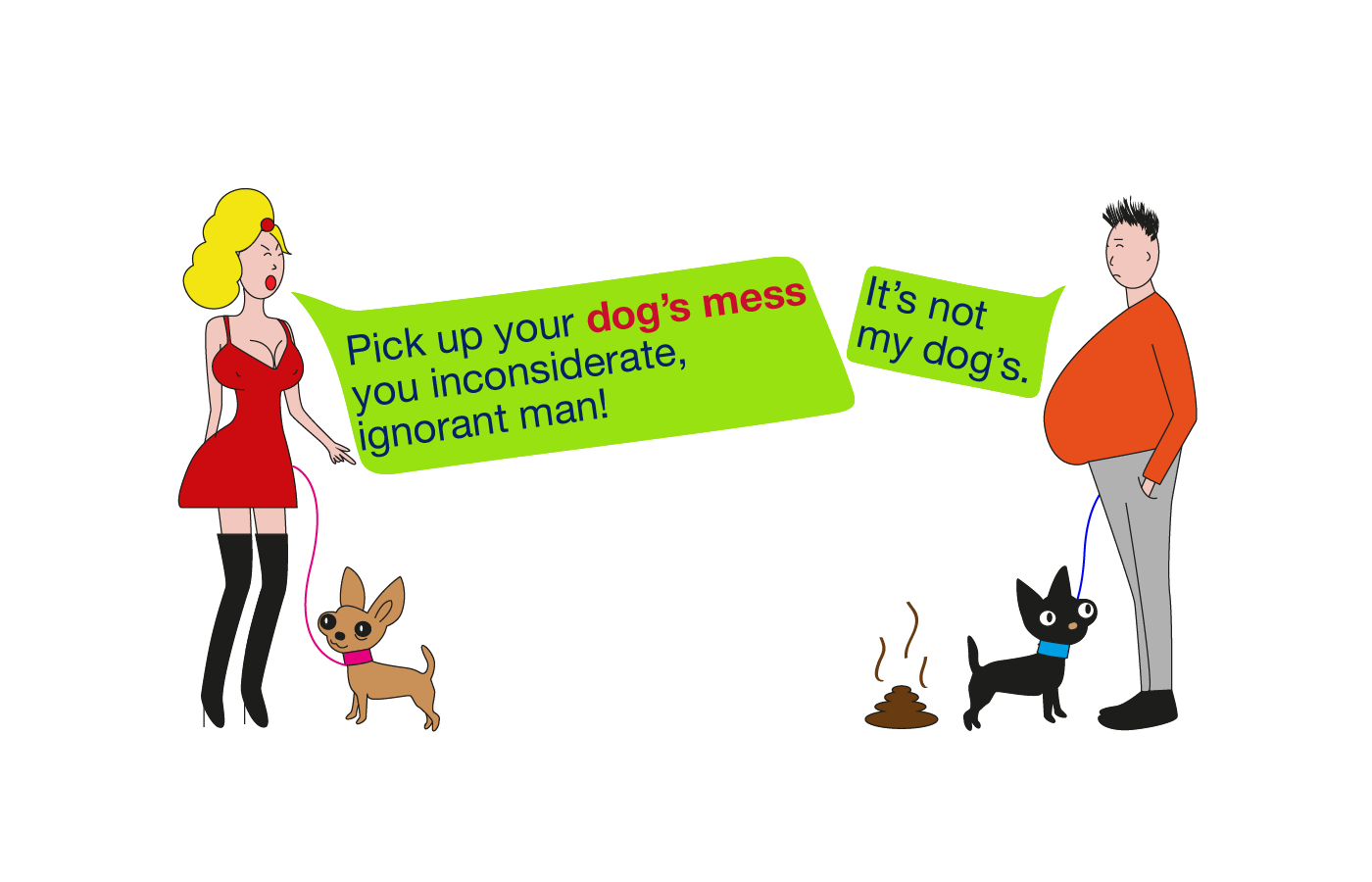 dog mess vocabulary meaning